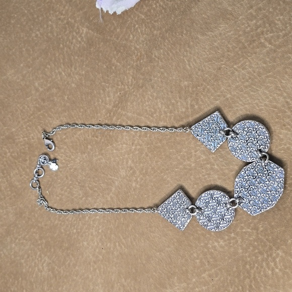 Lucky Brand Blue Stone Geometric Statement Necklace - Picture 4 of 8